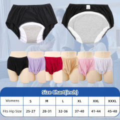 Ropa interior protectora para mujer, talla 3XL, para incontinencia, impermeable, con capa de PUL y encaje, para uso diario, con logotipo en la cintura y color liso.
