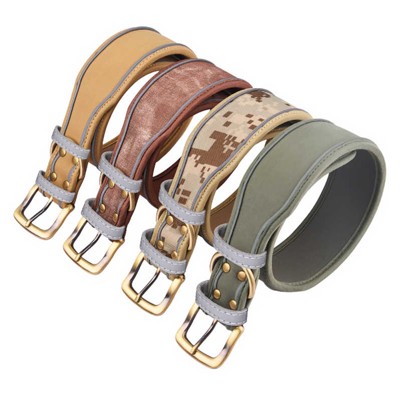 Wholesale Breathable Wide Heavy-Duty Tactical Soft Padded Reflective Dog Collar with Handle