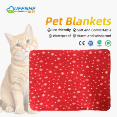 Waterproof Double Sided Fleece Blanket Warm Soft Paw Prints 100% Polyester Double-sided Fleece Dogs Pet Blankets