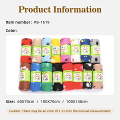 Waterproof Double Sided Fleece Blanket Warm Soft Paw Prints 100% Polyester Double-sided Fleece Dogs Pet Blankets