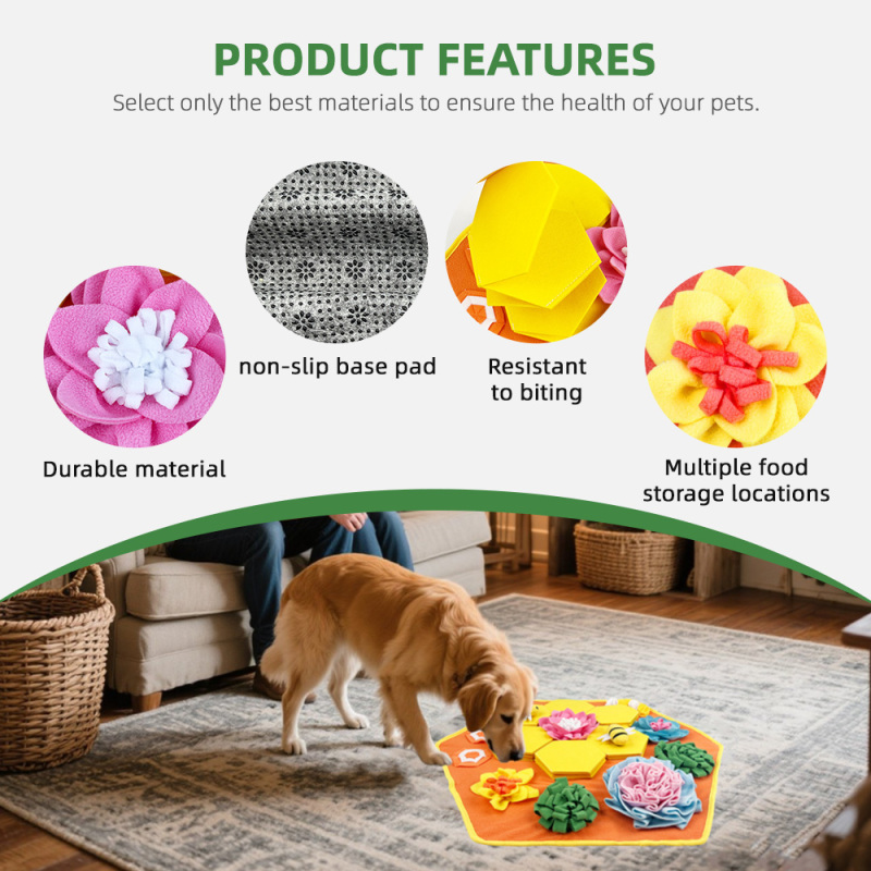 Wholesale Stress Relief Durable Green Snuffle Mat for Dogs with Anti-Slip Designs for Foraging Skill