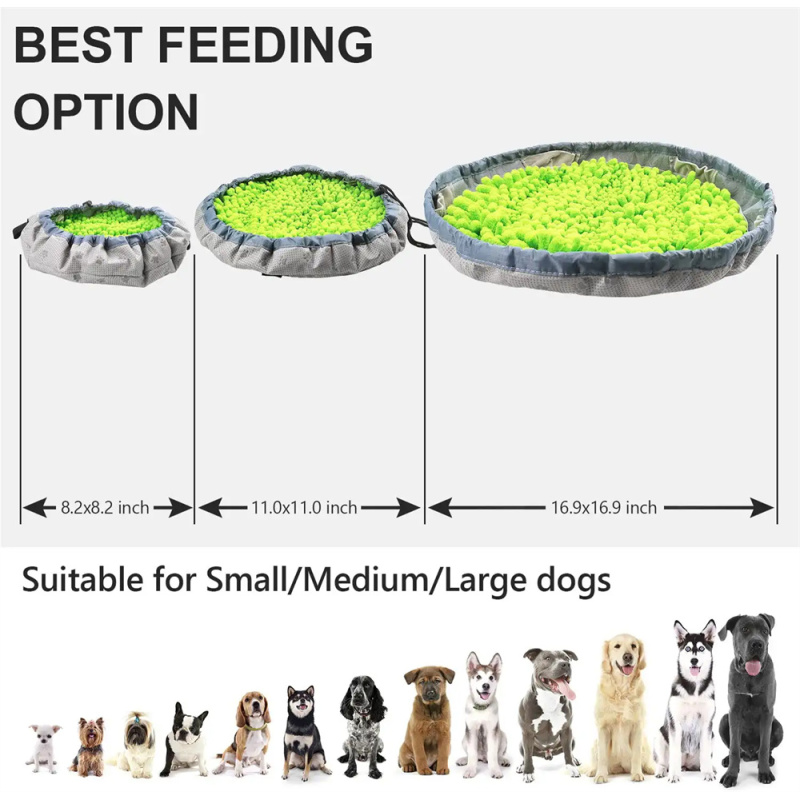 Wholesale Stress Relief Durable Green Snuffle Mat for Dogs with Anti-Slip Designs for Foraging Skill