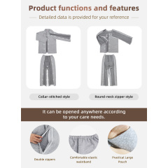 Großhandel Dicke, warme Inkontinenz-Pflegeanzüge, Patientenpflegekleidung für Zuhause und Krankenhaus, offene Schlafanzüge für ältere Menschen