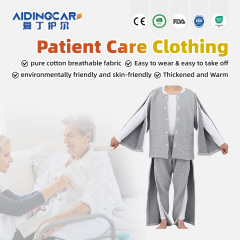 Wholesale Thickened Warmth Incontinence Nursing Suit Patient Care Clothes for Home and Hospital Open Sleepwear for Elderly