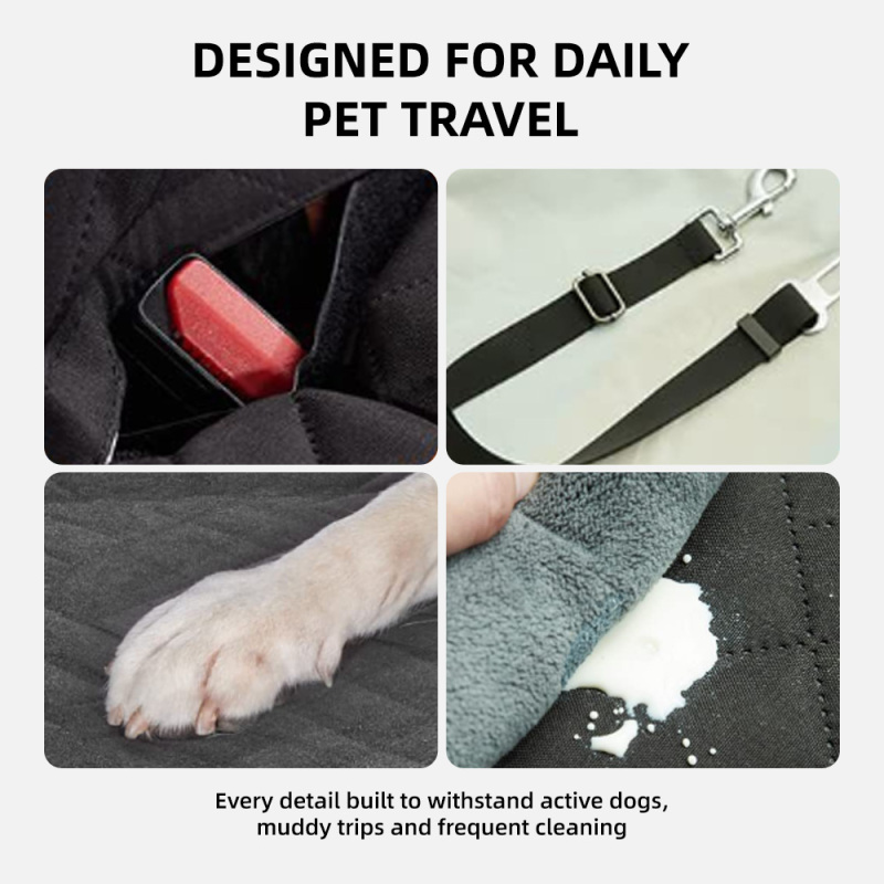 Wholesale Waterproof Oxford Eco-Friendly Pet Back Seat Cover 600D Heavy Duty Scratch Proof Nonslip Durable Soft
