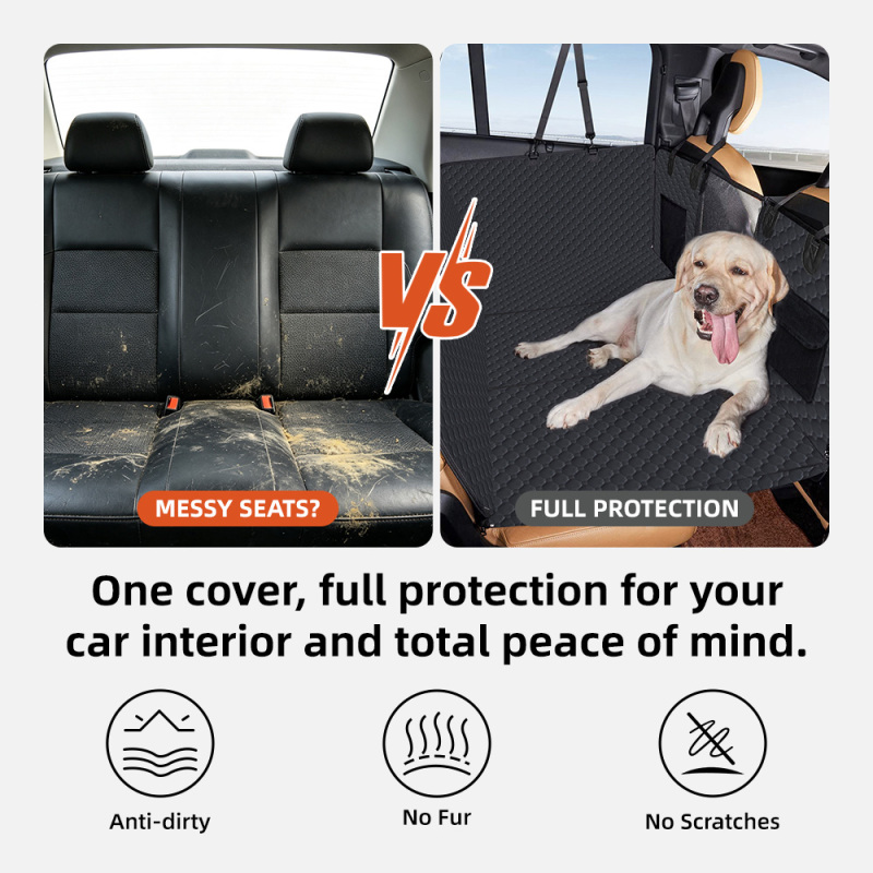 Wholesale Waterproof Oxford Eco-Friendly Pet Back Seat Cover 600D Heavy Duty Scratch Proof Nonslip Durable Soft