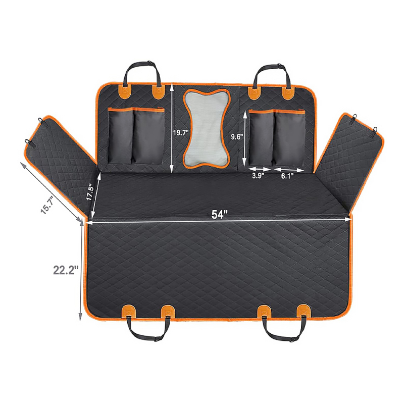 Convertible Dog Car Seat Cover 100% Waterproof Dog Seat Cover Nonslip Dog Hammock 600D Heavy Scratchproof Pet Seat Cover