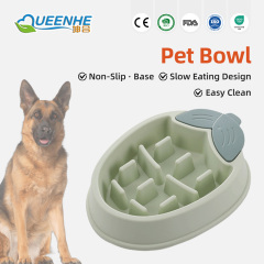 Wholesale Slip Resistant Slow Feeder Dog Bowl Pet Healthy  PP Plastic Slow Food Bowl