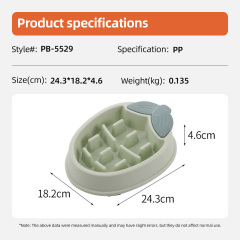 Wholesale Slip Resistant Slow Feeder Dog Bowl Pet Healthy PP Plastic Slow Food Bowl