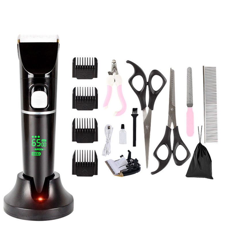 Dog Clippers and Dog Paw Trimmer Kit 2 in 1 Low Noise Cordless Dog Clippers for Grooming Pet Hair Trimmers