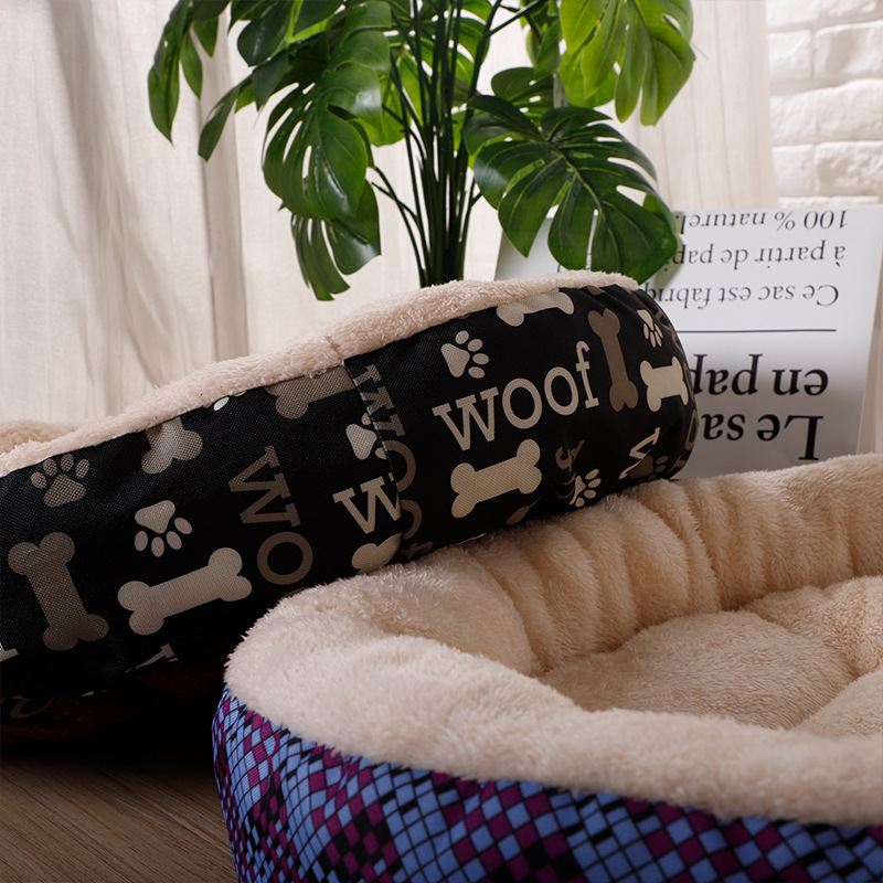 Washable Dog Bed Roundcalming Dog Nest Cat Pet Deep Sleeping Bed Wholesale Donut Cuddler Plush Beds Solid