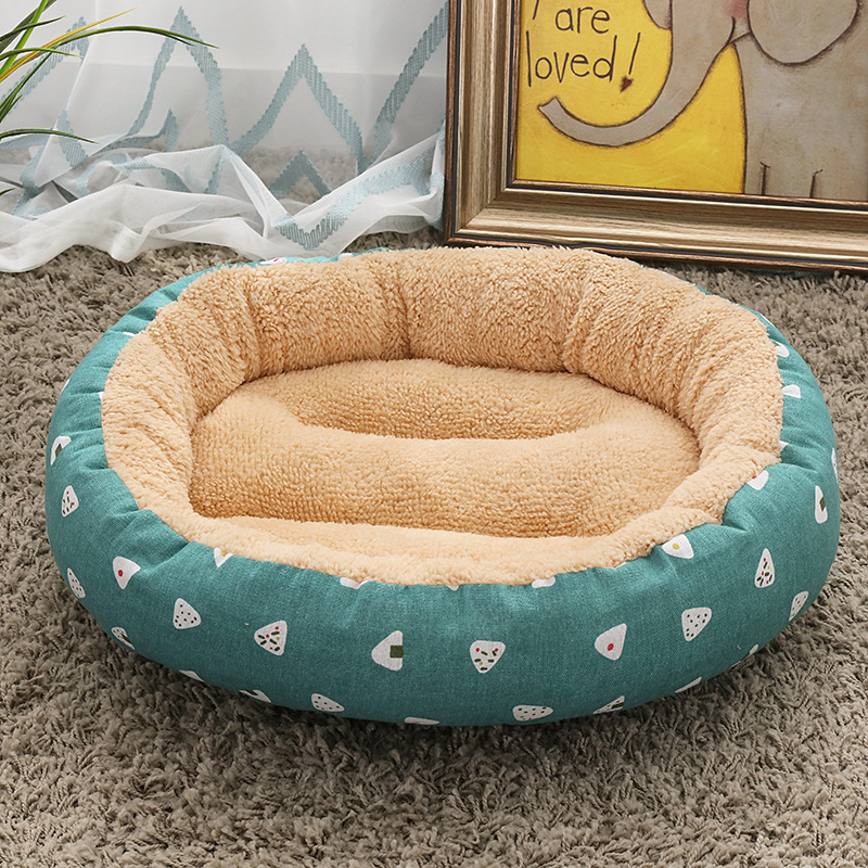 Washable Dog Bed Roundcalming Dog Nest Cat Pet Deep Sleeping Bed Wholesale Donut Cuddler Plush Beds Solid