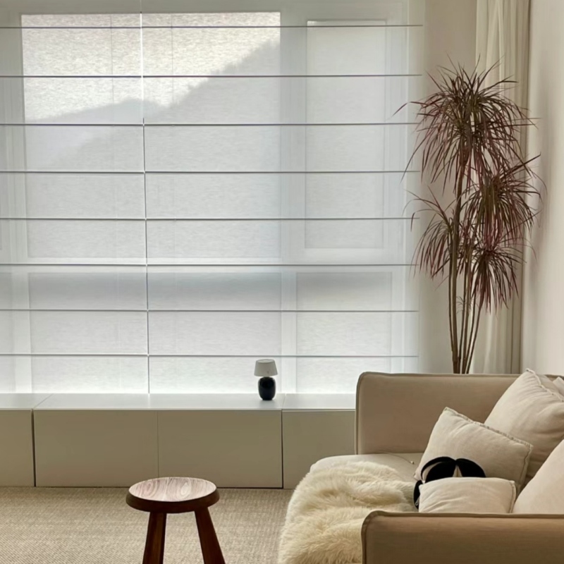 Blackout Window Motorized Electric Roman Shades Blinds For Home Deco Roman Shades Blinds