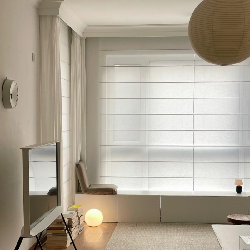 Blackout Window Motorized Electric Roman Shades Blinds For Home Deco Roman Shades Blinds