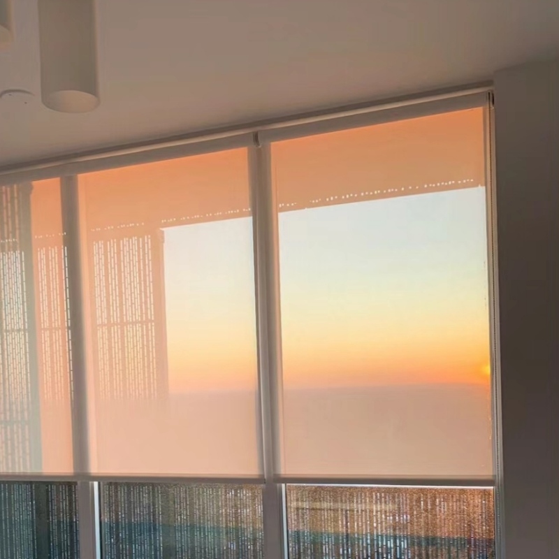 Cordless roller blinds popular sunscreen window blinds shades roller shade fabric