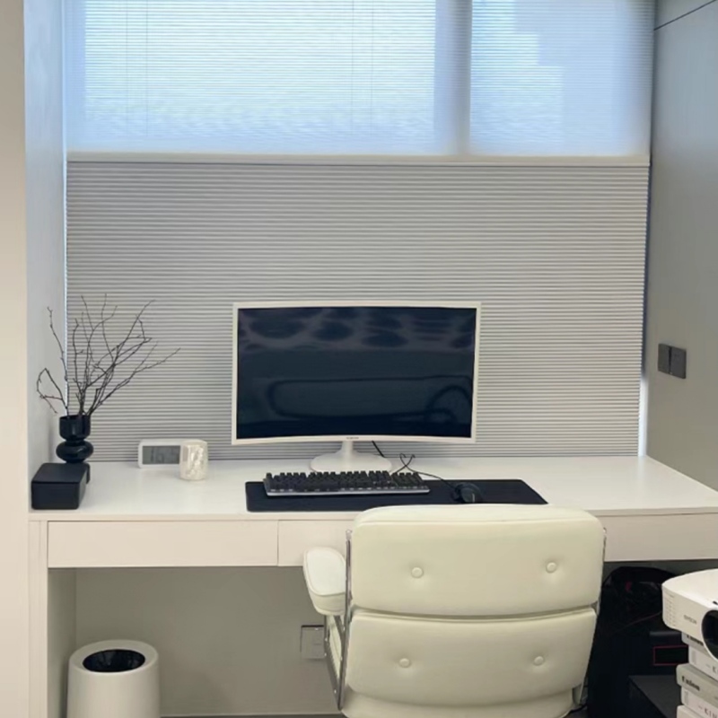 Day & Night Curtain Honeycomb Blinds Office Bedroom Sunshade Insulated Drift Window Balcony Curtain