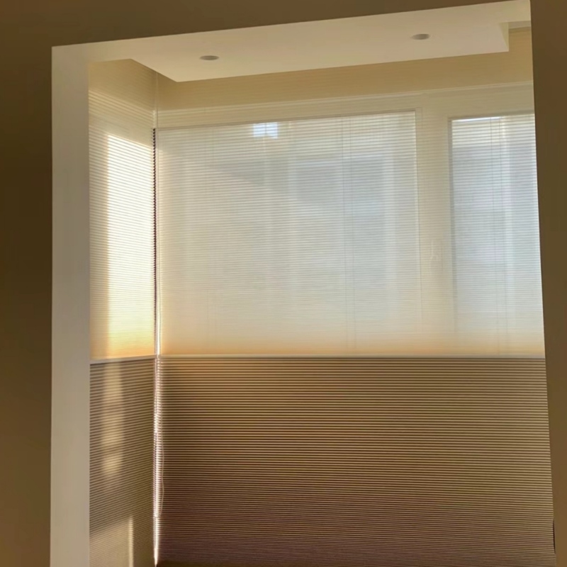 Day & Night Curtain Honeycomb Blinds Office Bedroom Sunshade Insulated Drift Window Balcony Curtain