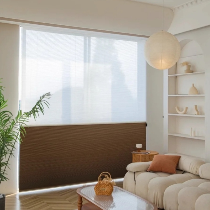 Day & Night Curtain Honeycomb Blinds Office Bedroom Sunshade Insulated Drift Window Balcony Curtain
