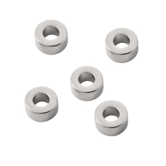 NdFeB Magnet Ring 10X5X5 45/NiCuNi coated Magnetized Axially