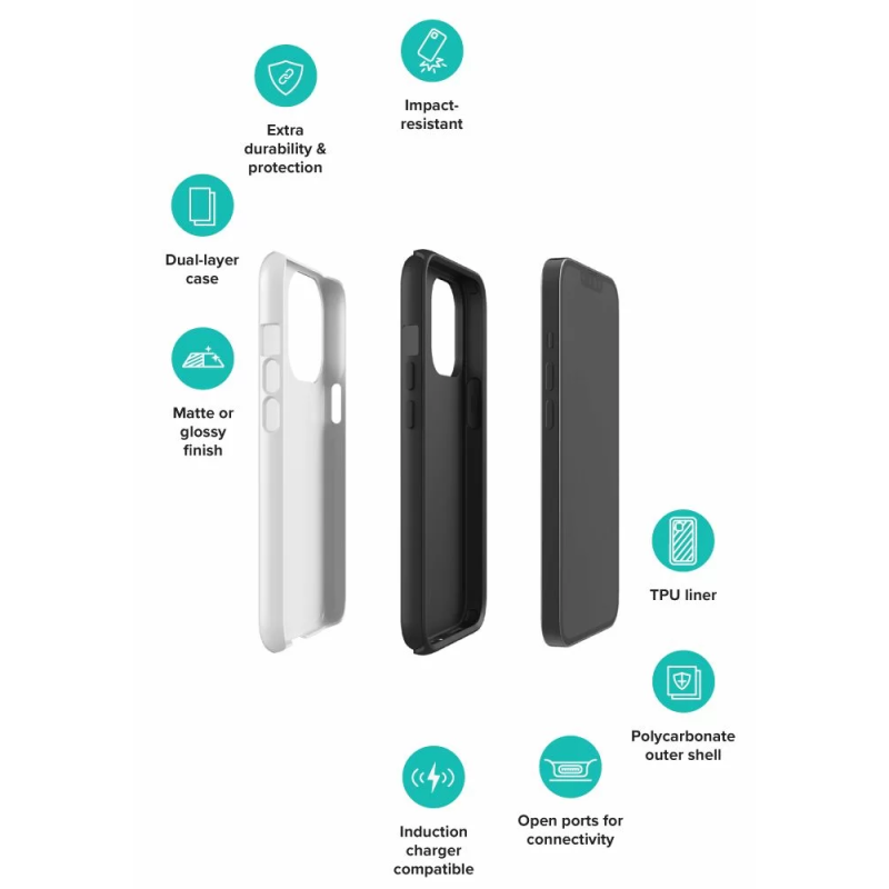 Custom Dual-Layer Tough Case for iPhone