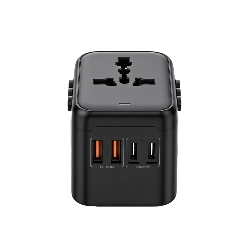Global Travel Adapter 4 USB Ports Fast Charge 150+ Countries