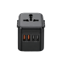 Global Travel Adapter 4 USB Ports Fast Charge 150+ Countries