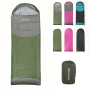 Forest Myth Portable adult sleeping bag equipped with a compression sack, suitable for three seasons. Perfect for camping, hiking, tent stays and travel，Mil Green & Med Grey
