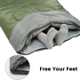Forest Myth Portable adult sleeping bag equipped with a compression sack, suitable for three seasons. Perfect for camping, hiking, tent stays and travel，Mil Green & Med Grey