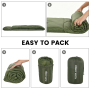 Forest Myth Portable adult sleeping bag equipped with a compression sack, suitable for three seasons. Perfect for camping, hiking, tent stays and travel，Mil Green & Med Grey