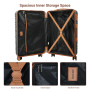 Smicure luggage 6 Piece Luggage Set, ABS Hard Shell Travel Suitcase with TSA Lock,Dark Gray