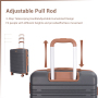 Smicure luggage 6 Piece Luggage Set, ABS Hard Shell Travel Suitcase with TSA Lock,Dark Gray