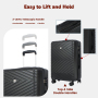 Travelhouse 9 Piece Luggage Sets, Hardshell ABS Suitcase Set with Wheels,Tsa Lock,Lightweight Hardside Travel Suitcases 16“20”24“28”