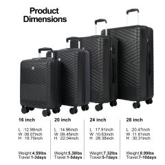 Travelhouse 20" Underseat Hard-Sided Carry-On Luggage, Spinner Wheels, ABS,Light Purple