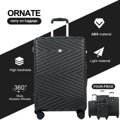 Travelhouse 20" Underseat Hard-Sided Carry-On Luggage, Spinner Wheels, ABS,Light Purple
