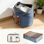 Smicure Carry On Luggage Set 5 Piece with Spinner Wheel, Hardside Lightweight Suitcase with Duffel Bag and Travel Essentials, Blue