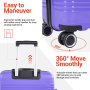 NiceTravel 3 Piece Hardside Luggage set, Lightweight Hard Shell Suitcase with TSA Lock Carry on and Checked Luggage, Purple