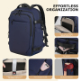 Smicure Travel carry on Backpack Laptop Business 18 Inch Business Anti Theft Slim Water Resistant Sturdy College Computer Bag.Blue