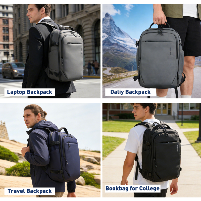 Smicure Travel carry on Backpack Laptop Business 18 Inch Business Anti Theft Slim Water Resistant Sturdy College Computer Bag.Blue