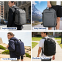 Smicure Travel carry on Backpack Laptop Business 18 Inch Business Anti Theft Slim Water Resistant Sturdy College Computer Bag.Blue