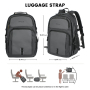 Smicure Travel carry on Backpack Laptop Business 18 Inch Business Anti Theft Slim Sturdy College School Computer Bag.Gray