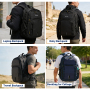 Smicure Travel carry on Backpack Laptop Business 18 Inch Business Anti Theft Slim Sturdy College School Computer Bag.Gray