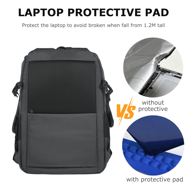 Smicure Travel carry on Backpack Laptop Business 18 Inch Business Anti Theft Slim Sturdy College School Computer Bag.Gray