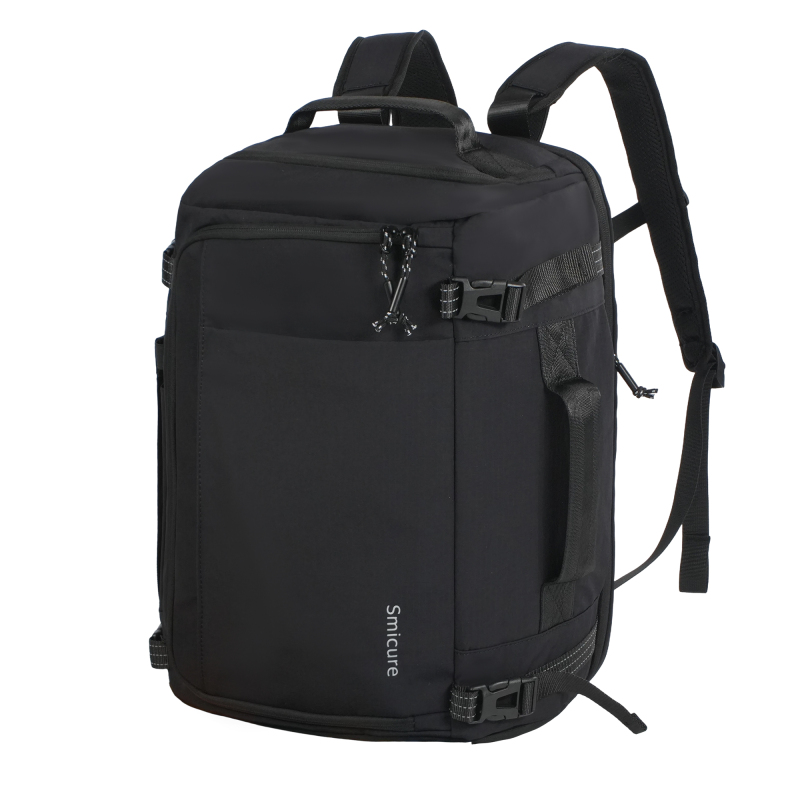 Smicure Travel carry on Backpack Laptop Business 17.5 Inch Business Anti Theft Slim Sturdy College School Computer 2 in 1 Duffel Bag.Black