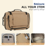 Smicure Travel carry on Backpack Laptop Business 17.5 Inch Business Anti Theft Slim Sturdy College School Computer 2 in 1 Duffel Bag. Beige