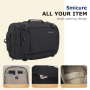 Smicure Travel carry on Backpack Laptop Business 17.5 Inch Business Anti Theft Slim Sturdy College School Computer 2 in 1 Duffel Bag.Black