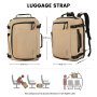 Smicure Travel carry on Backpack Laptop Business 17.5 Inch Business Anti Theft Slim Sturdy College School Computer 2 in 1 Duffel Bag. Beige