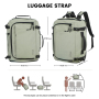 Smicure Travel carry on Backpack Laptop Business 17.5 Inch Business Anti Theft Slim Sturdy College School Computer 2 in 1 Duffel Bag.Green
