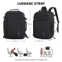Smicure Travel carry on Backpack Laptop Business 17.5 Inch Business Anti Theft Slim Sturdy College School Computer 2 in 1 Duffel Bag.Black