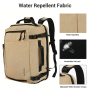 Smicure Travel carry on Backpack Laptop Business 17.5 Inch Business Anti Theft Slim Sturdy College School Computer 2 in 1 Duffel Bag. Beige