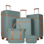 Travelhouse 5-Piece Luggage Sets, Hardshell ABS+PC Suitcase Set with Spinner Wheels,Tsa Lock,Lightweight Hardside Travel Suitcases